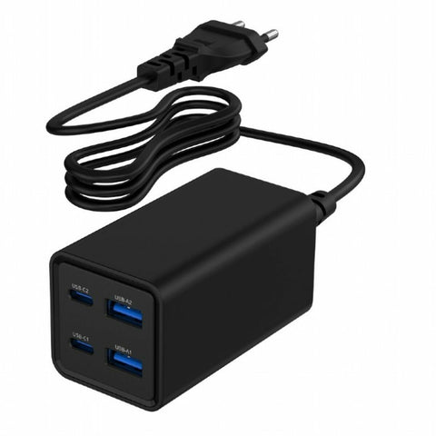 Wall Charger GEMBIRD TA-UC-2A2C-PD65-01-BK Wall Charger GEMBIRD TA-UC-2A2C-PD65-01-BK