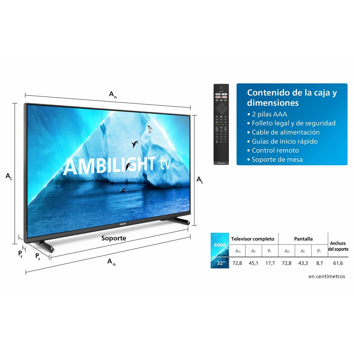 Smart TV Philips 32PFS6908 Full HD 32" LED Smart TV Philips 32PFS6908 Full HD 32" LED