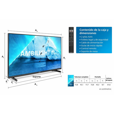 Smart TV Philips 32PFS6908 Full HD 32" LED Smart TV Philips 32PFS6908 Full HD 32" LED