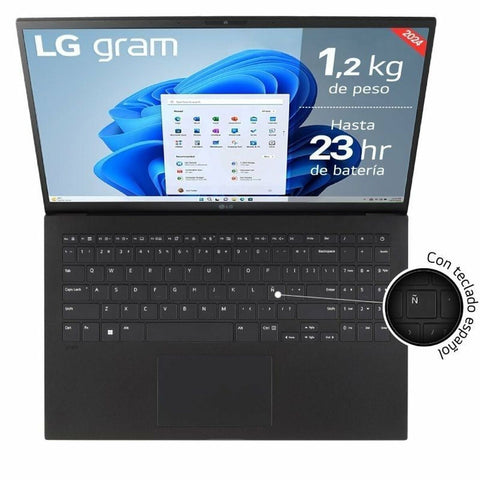 Laptop LG 15Z90S-G.AA55B 15" 15,6" intel core ultra 5 16 GB RAM 512 GB SSD Spanish Qwerty Laptop LG 15Z90S-G.AA55B 15" 15,6" intel core ultra 5 16 GB RAM 512 GB SSD Spanish Qwerty