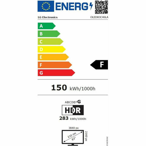 Smart TV LG OLED83C46LA 4K Ultra HD 83" HDR OLED NVIDIA G-SYNC Smart TV LG OLED83C46LA 4K Ultra HD 83" HDR OLED NVIDIA G-SYNC