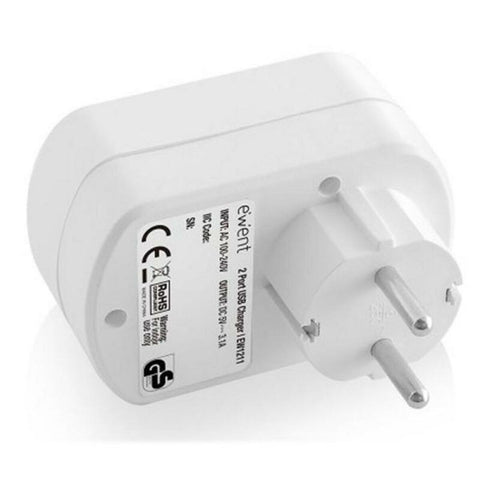 Wall Plug with 2 USB Ports Ewent EW1211 3,1 A Wall Plug with 2 USB Ports Ewent EW1211 3,1 A