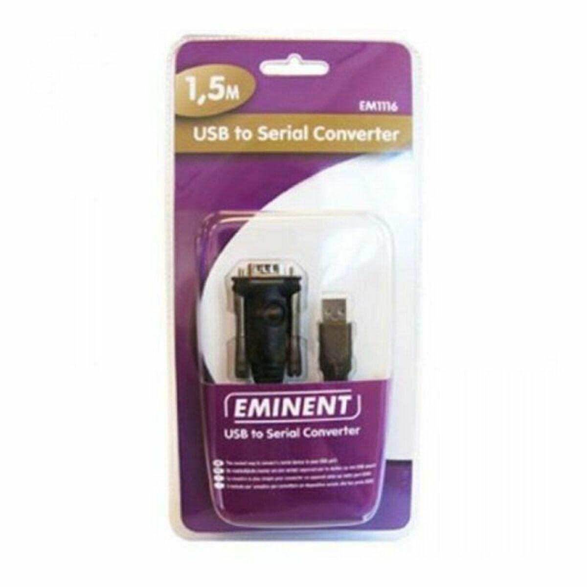USB to Serial Port Cable Ewent EW1116 (1 Unit) USB to Serial Port Cable Ewent EW1116 (1 Unit)