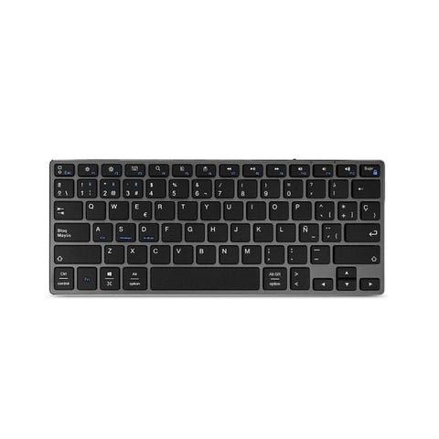 Wireless Keyboard Subblim SUB-KB-3ADC201 Spanish Qwerty Grey Silver Wireless Keyboard Subblim SUB-KB-3ADC201 Spanish Qwerty Grey Silver