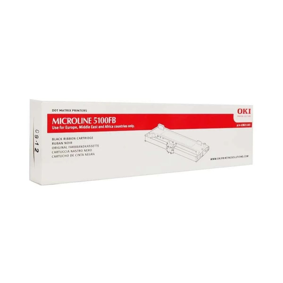 Original Dot Matrix Tape OKI 43821103 Black Original Dot Matrix Tape OKI 43821103 Black