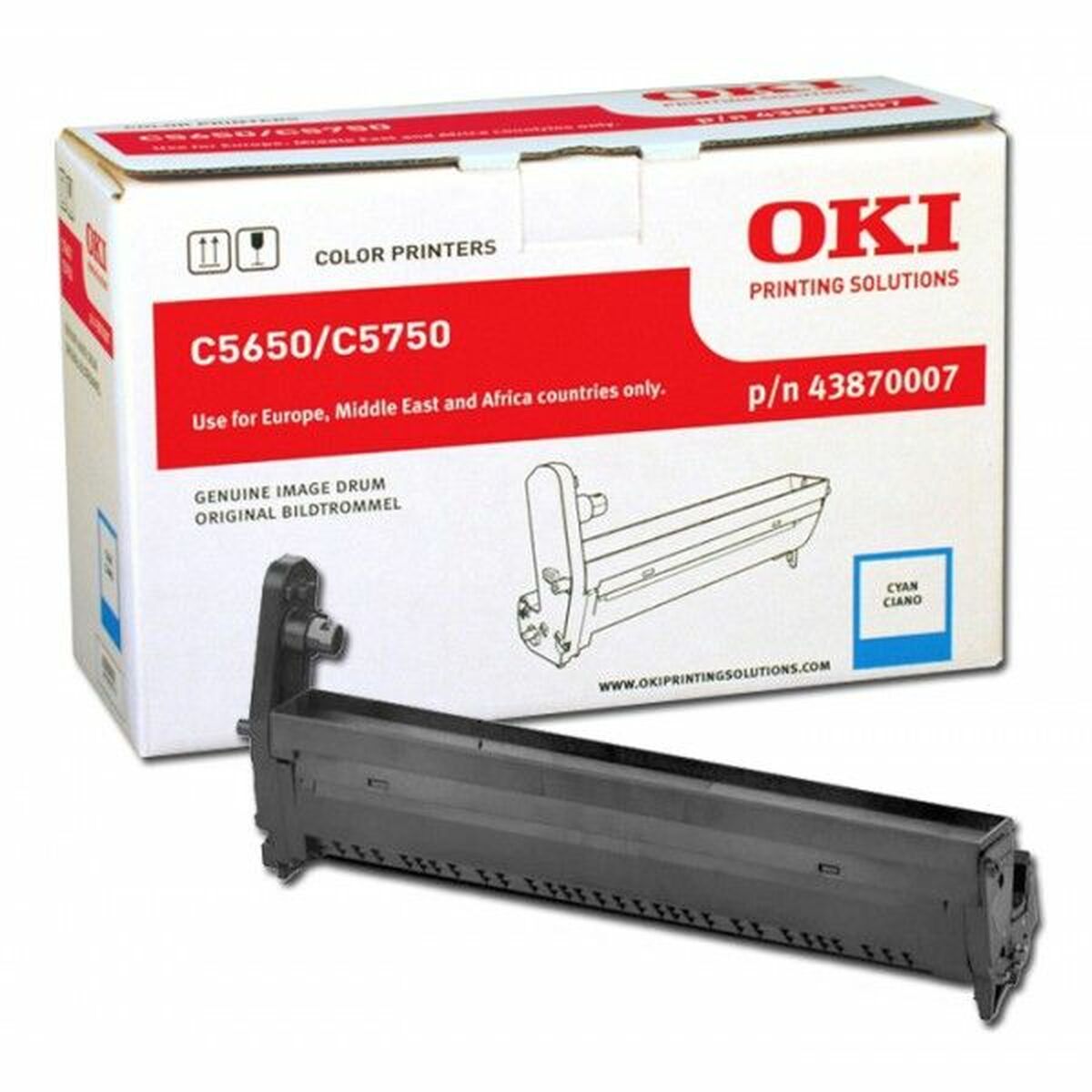 Printer drum OKI 43870007 Black Cyan C/5650/5750 Printer drum OKI 43870007 Black Cyan C/5650/5750