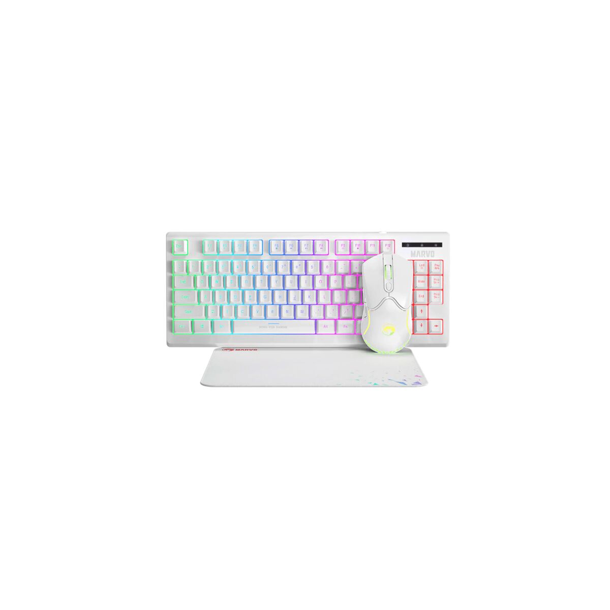 Keyboard and Mouse Marvo CM310 WH SP White Black Keyboard and Mouse Marvo CM310 WH SP White Black