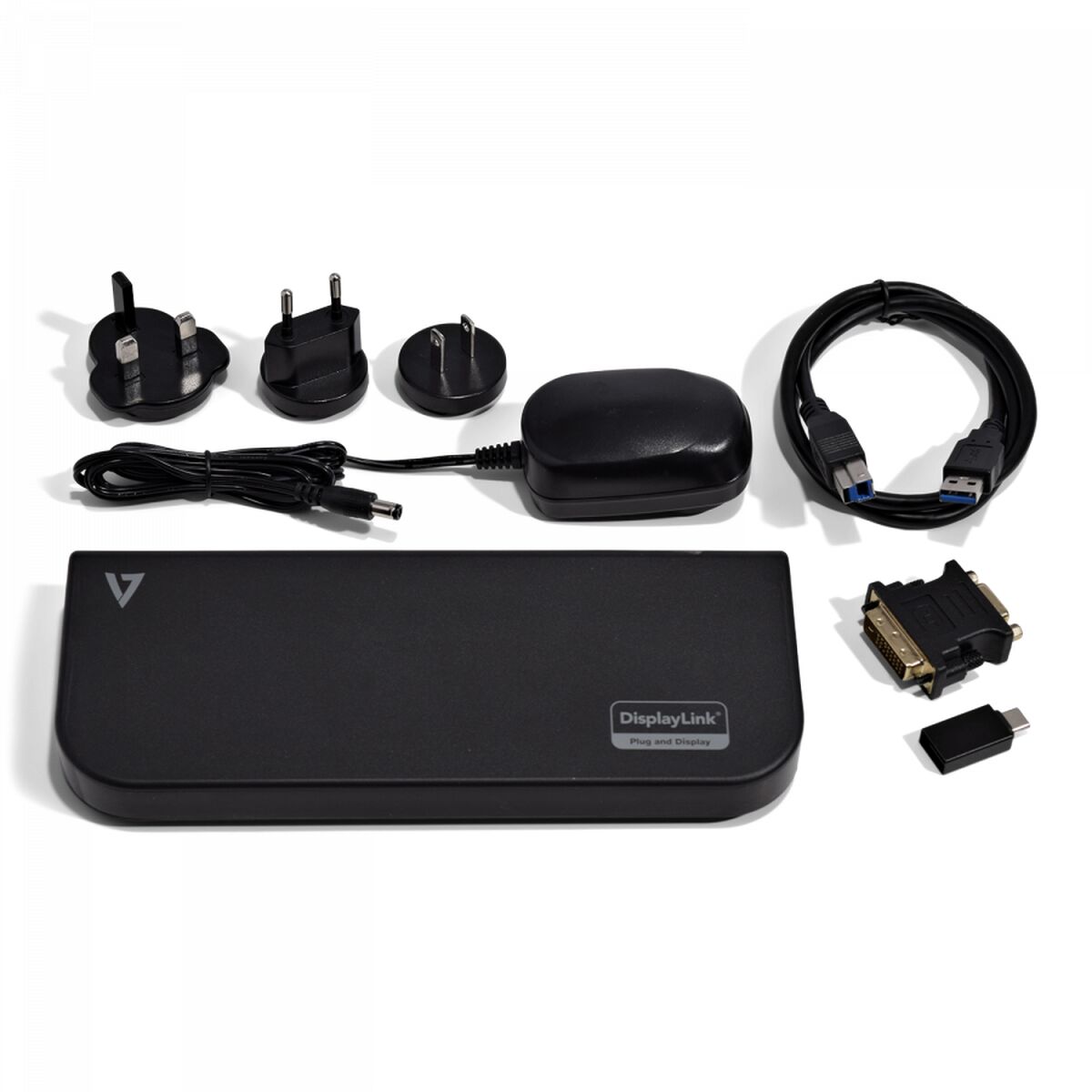 USB Hub V7 UDDS2 Black 100 W USB Hub V7 UDDS2 Black 100 W