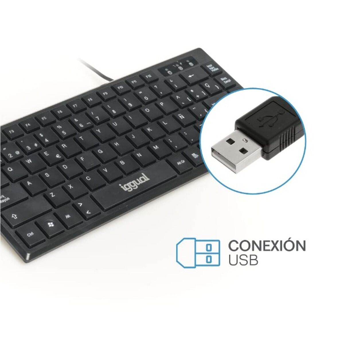 Keyboard iggual Slim TKL-USB Black Keyboard iggual Slim TKL-USB Black