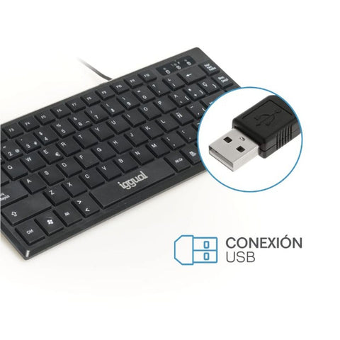 Keyboard iggual Slim TKL-USB Black Keyboard iggual Slim TKL-USB Black