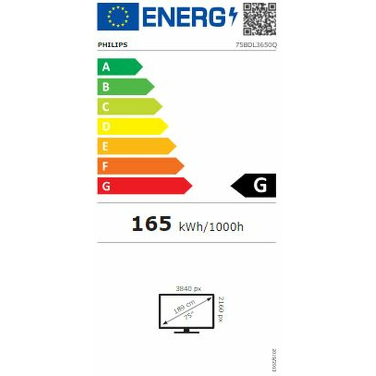 Videowall Monitor Philips 75BDL3650Q 75" 4K Ultra HD Videowall Monitor Philips 75BDL3650Q 75" 4K Ultra HD