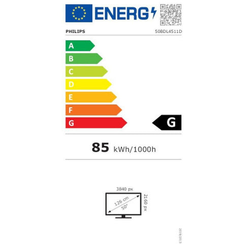 Videowall Monitor Philips 50BDL4511D/00 LED 4K UHD 50" 4K Ultra HD Videowall Monitor Philips 50BDL4511D/00 LED 4K UHD 50" 4K Ultra HD