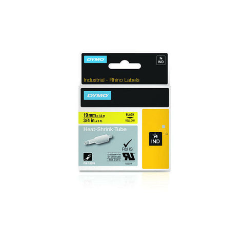 Laminated Tape for Labelling Machines Dymo 19 mm x 1,5 m Black Yellow (5 Units) Laminated Tape for Labelling Machines Dymo 19 mm x 1,5 m Black Yellow (5 Units)