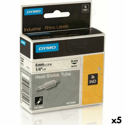 Laminated Tape for Labelling Machines Rhino Dymo ID1-6 Yellow Black 6 x 1,5 mm (5 Units) Laminated Tape for Labelling Machines Rhino Dymo ID1-6 Yellow Black 6 x 1,5 mm (5 Units)