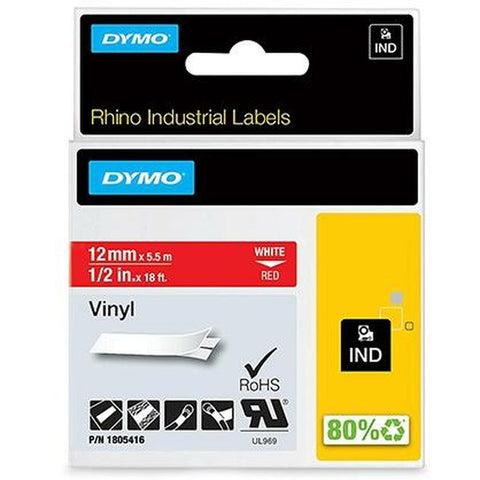 Laminated Tape for Labelling Machines Rhino Dymo ID1-12 12 x 5,5 mm Red White Stick Self-adhesives (5 Units) Laminated Tape for Labelling Machines Rhino Dymo ID1-12 12 x 5,5 mm Red White Stick Self-adhesives (5 Units)