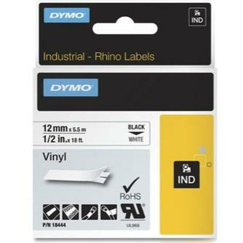 Laminated Tape for Labelling Machines Rhino Dymo ID1-12 12 x 5,5 mm Black White Stick Self-adhesives (5 Units) Laminated Tape for Labelling Machines Rhino Dymo ID1-12 12 x 5,5 mm Black White Stick Self-adhesives (5 Units)