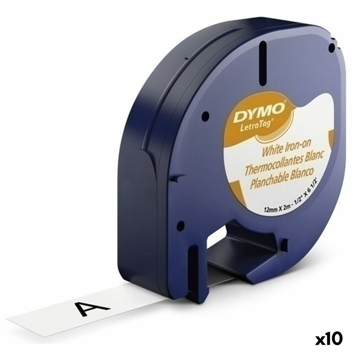 Laminated Tape for Labelling Machines Dymo 18769 12 mm x 2 m Black White Textile (10Units) Laminated Tape for Labelling Machines Dymo 18769 12 mm x 2 m Black White Textile (10Units)
