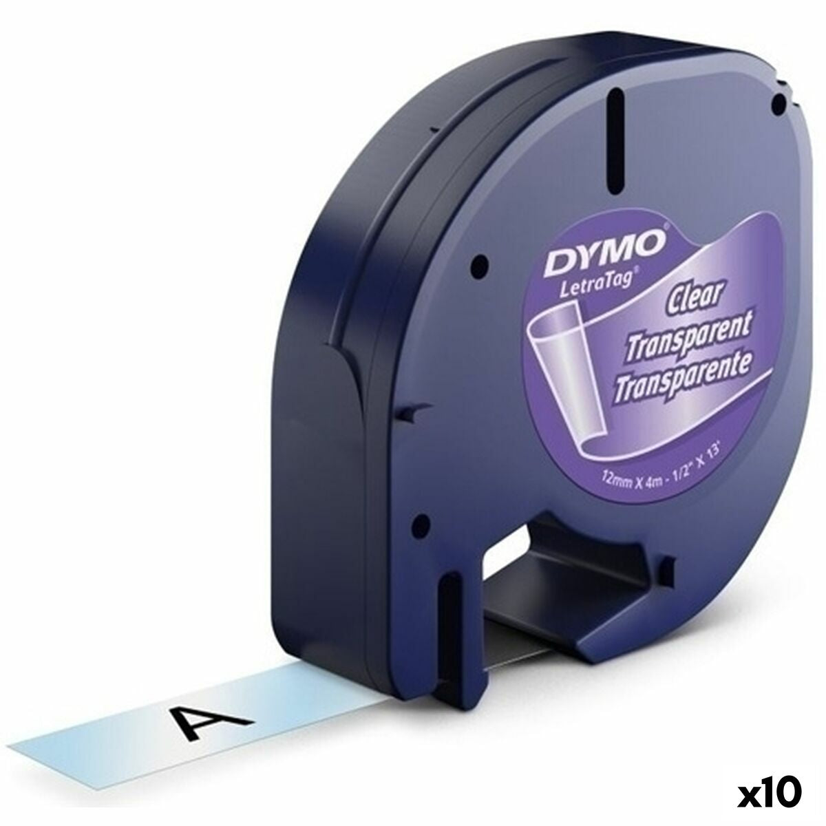 Laminated Tape for Labelling Machines Dymo 12267 12 mm x 4 m Transparent Plastic Black (10Units) Laminated Tape for Labelling Machines Dymo 12267 12 mm x 4 m Transparent Plastic Black (10Units)