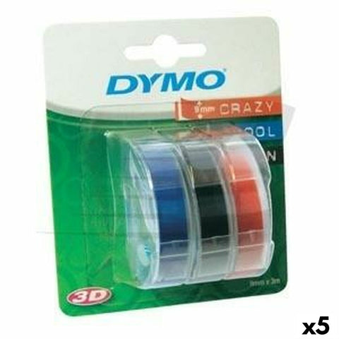 Laminated Tape for Labelling Machines Dymo 9 mm x 3 m Red Black Blue (5 Units) Laminated Tape for Labelling Machines Dymo 9 mm x 3 m Red Black Blue (5 Units)