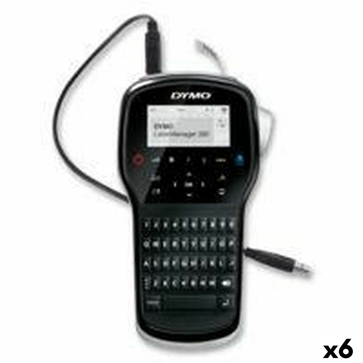 Electric Label Maker Dymo Labelmanager LM280 1,2 mm QWERTY Black (6 Units) Electric Label Maker Dymo Labelmanager LM280 1,2 mm QWERTY Black (6 Units)
