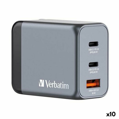Wall Charger Verbatim GNC-65 Black 65 W Universal (10 Units) Wall Charger Verbatim GNC-65 Black 65 W Universal (10 Units)