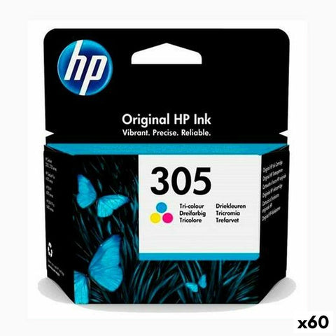 Original Ink Cartridge HP Nº 305 Tricolour (60 Units) Original Ink Cartridge HP Nº 305 Tricolour (60 Units)