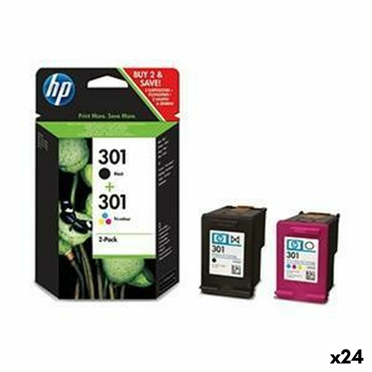 Original Ink Cartridge HP 301 Yellow (24 Units) Original Ink Cartridge HP 301 Yellow (24 Units)