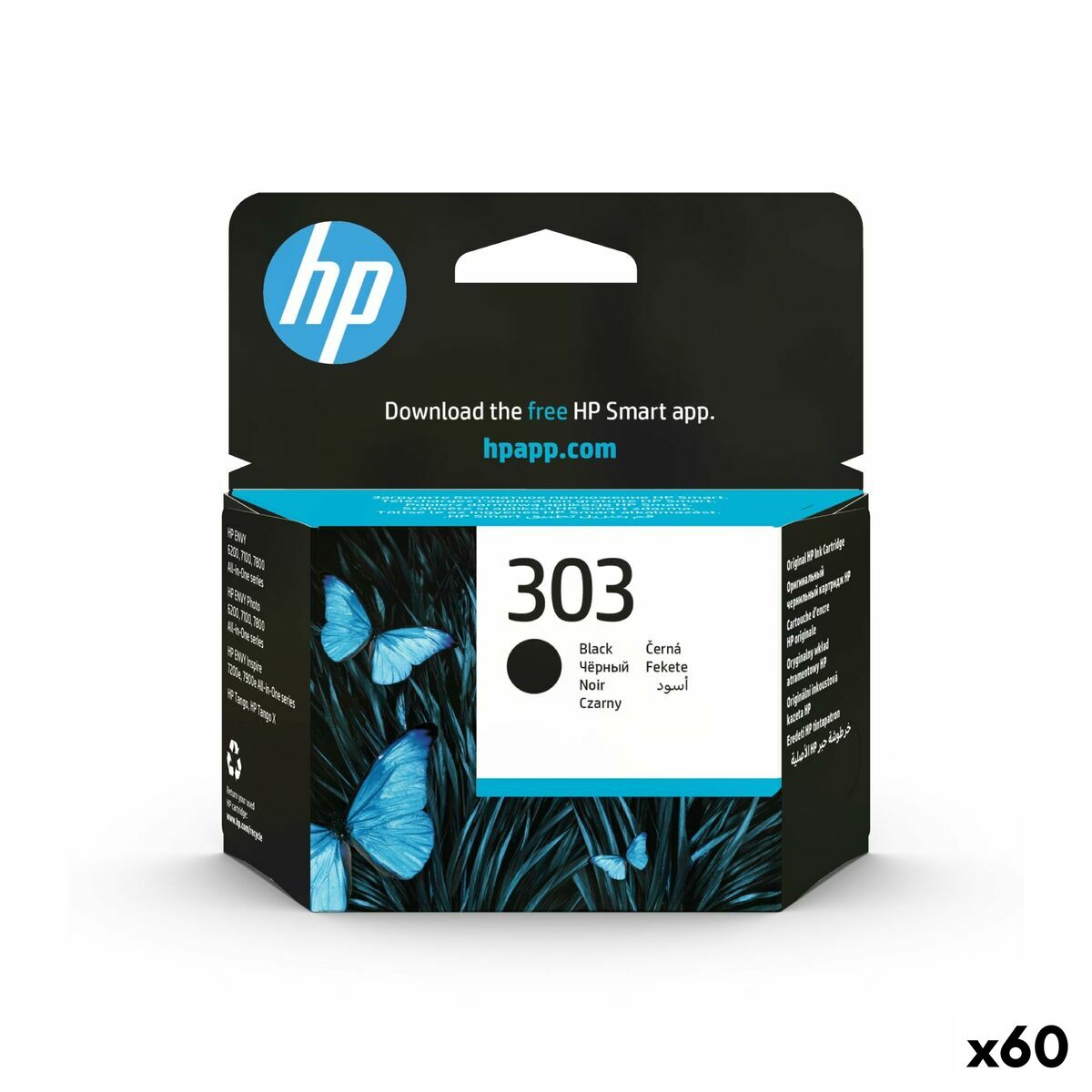 Original Ink Cartridge HP ENVY PHOTO 6230,7130,7134,7830 -Nº 303 Black (60 Units) Original Ink Cartridge HP ENVY PHOTO 6230,7130,7134,7830 -Nº 303 Black (60 Units)
