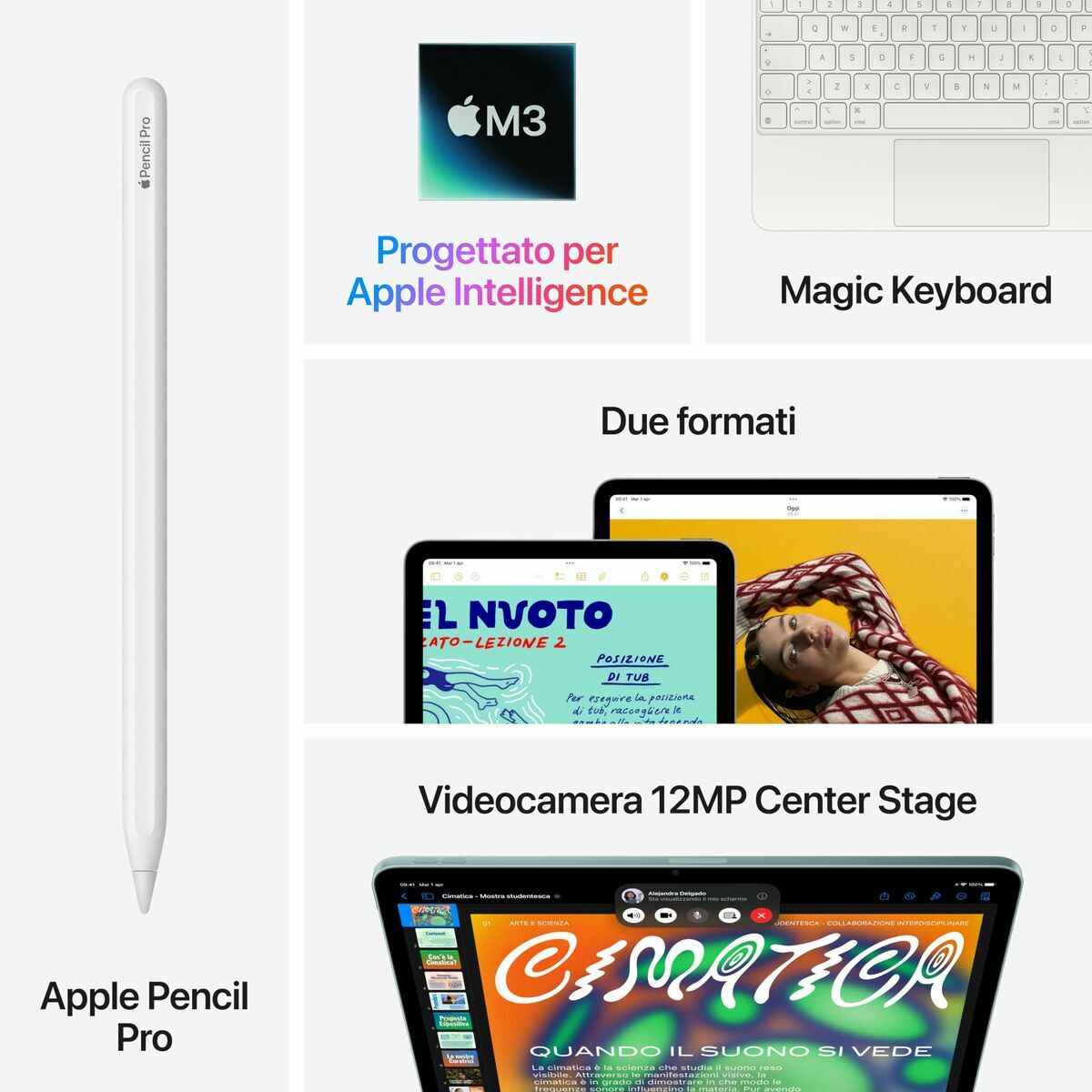 Tablet Apple iPad Air 11" 8 GB RAM 256 GB Blue Grey M3