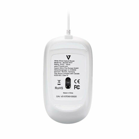 Mouse V7 MU200GS-WHT White 1600 dpi