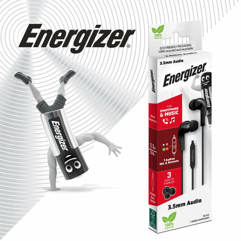 Headphones Energizer CIA6BK Black