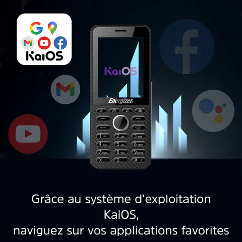 Mobile telephone for older adults Energizer E288S Quad Core 4 GB RAM Black