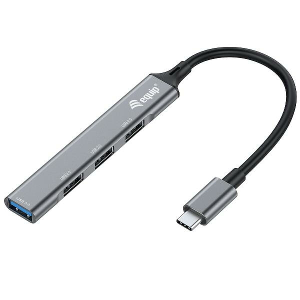 4-Port USB-C Hub Equip 12896107101 Aluminium