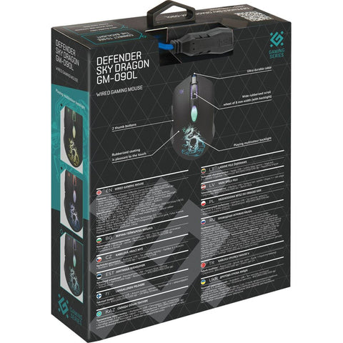 Gaming Mouse Defender GM-090L Black 3200 DPI