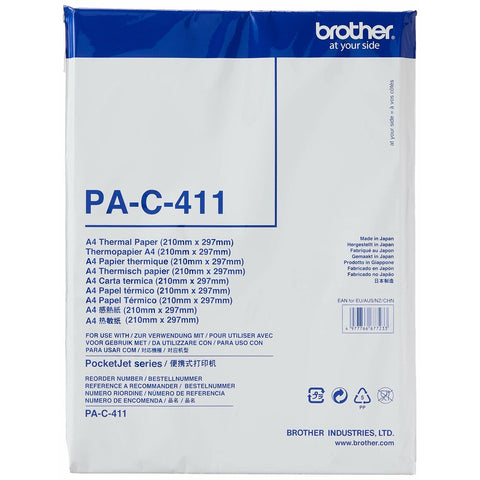 White Thermal Paper A4 Brother PAC411 A4