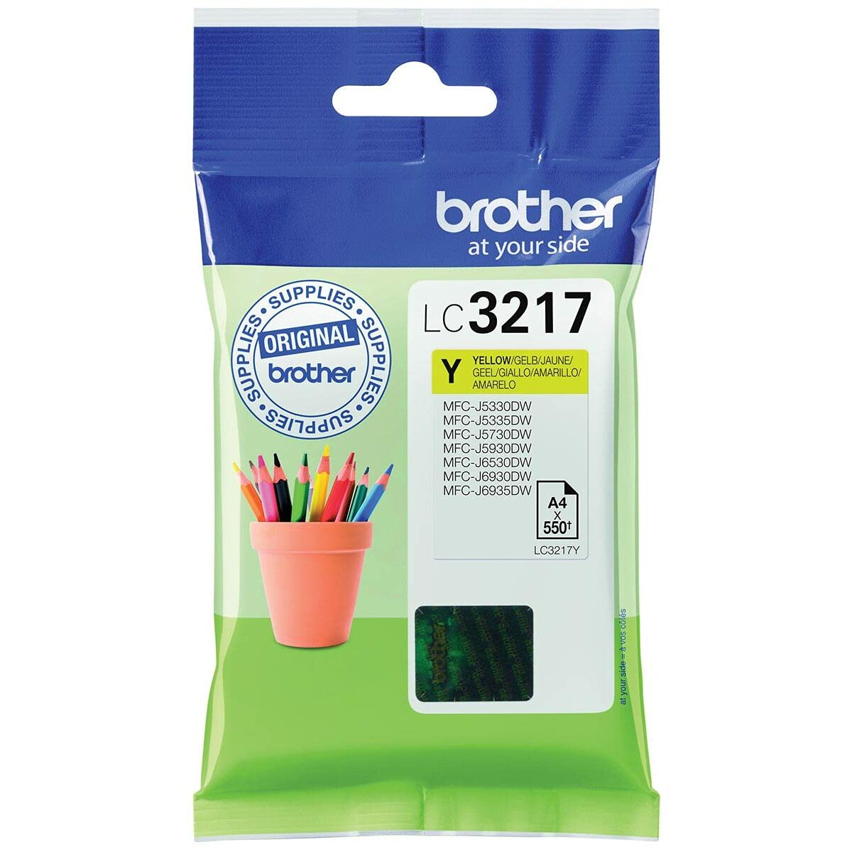 Original Ink Cartridge Brother LC3217 Yellow (5 Units)