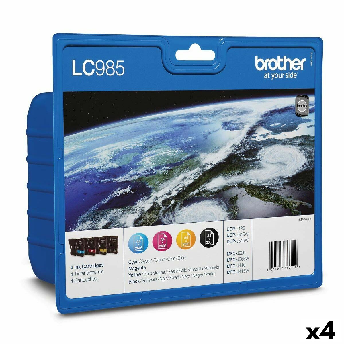 Original Ink Cartridge Brother DCP-J315W Cyan (4 Units)