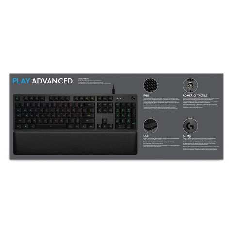 Bluetooth Keyboard with Support for Tablet Logitech G513 CARBON LIGHTSYNC RGB Mechanical Gaming Keyboard, GX Brown French ...
