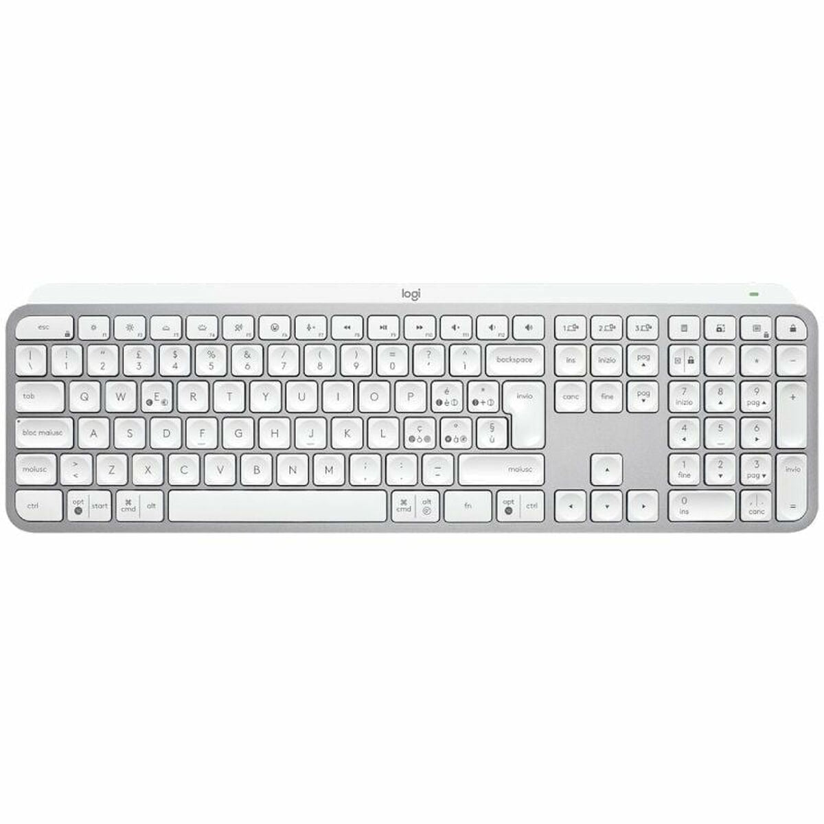 Wireless Keyboard Logitech MX Keys S Grey Spanish Qwerty