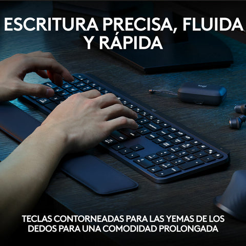 Wireless Keyboard Logitech Spanish Qwerty Graphite Steel
