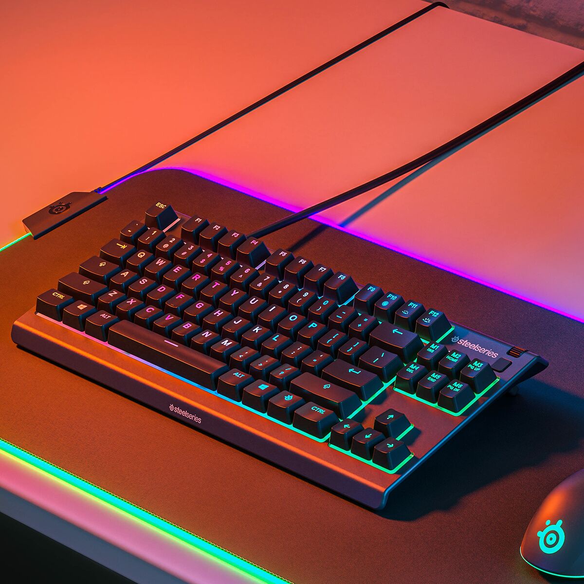 Gaming Keyboard SteelSeries APEX 3 TKL Black Spanish Qwerty