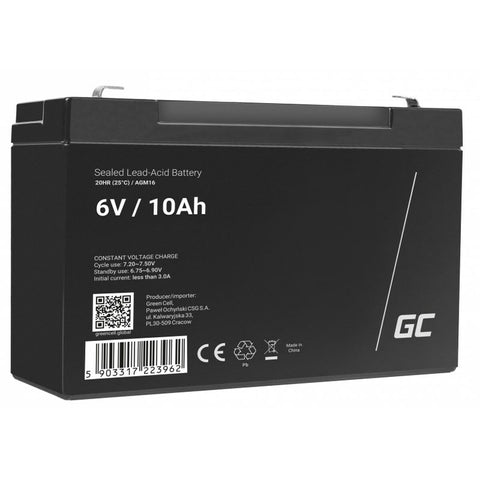Battery for Uninterruptible Power Supply System UPS Green Cell AGM16 10 Ah 6 V