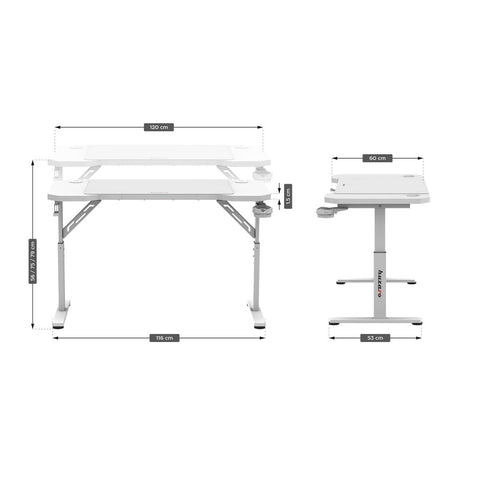 Desk Gaming Huzaro HZ-Hero 2.6 White White