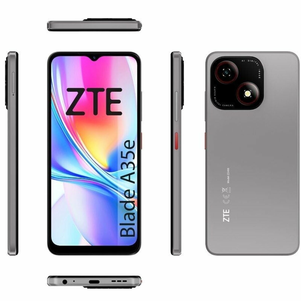 Smartphone ZTE Blade A35E Octa Core 2 GB RAM 32 GB Grey