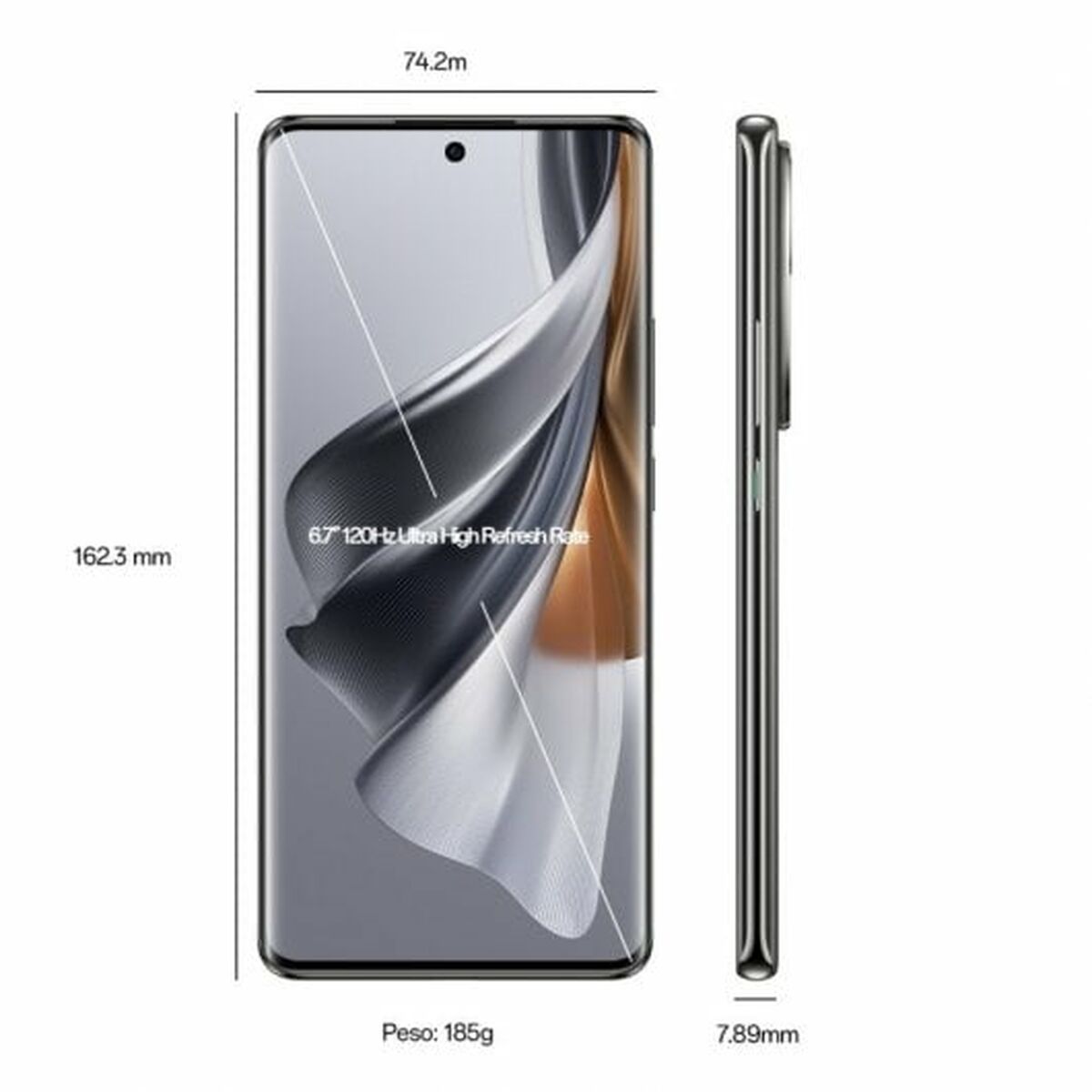 Smartphone Oppo Reno10 Pro 5G 6,7" Snapdragon 778G 12 GB RAM 256 GB Black Silver