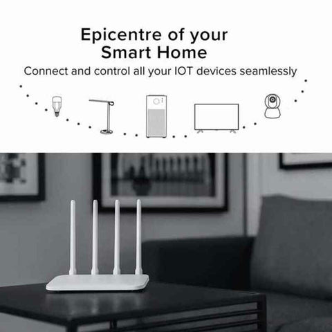 Router Xiaomi WiFi Router 4С White Mini USB Ethernet LAN USB x 3 Wi-Fi 300 Mbps