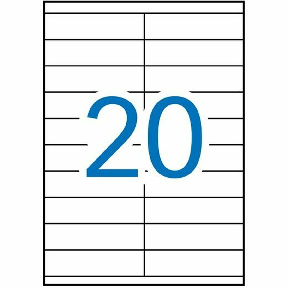 Adhesive labels Apli 01299 100 Sheets 105 x 29 mm White