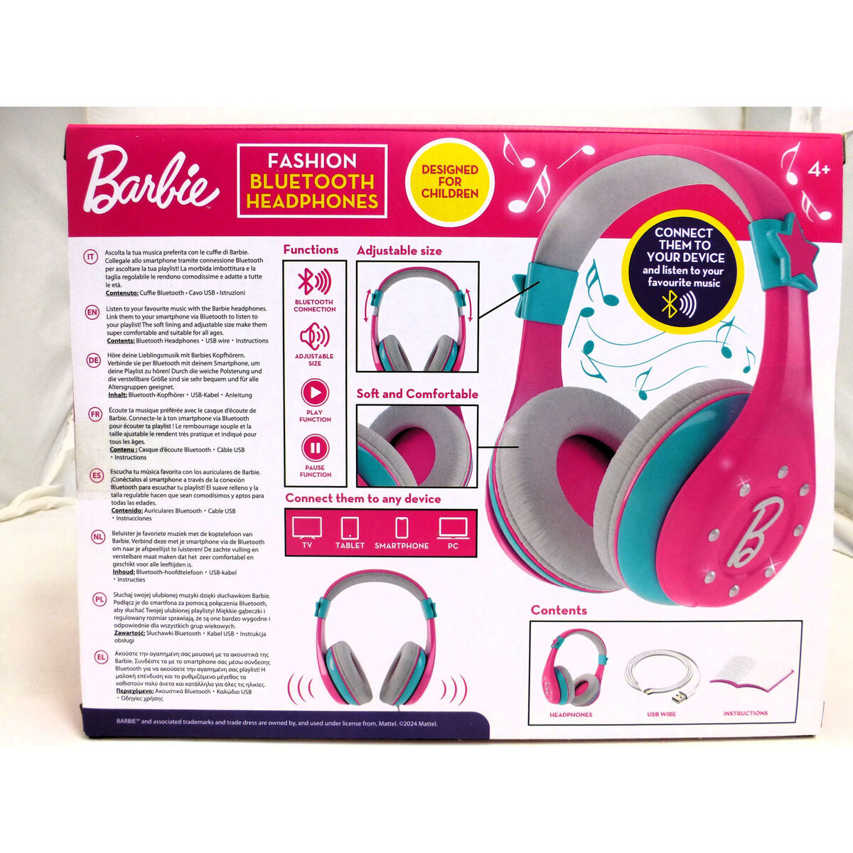 Bluetooth Headphones Barbie