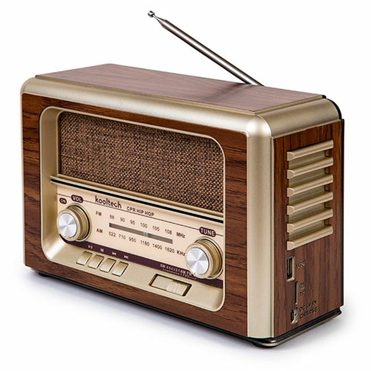 Portable Bluetooth Radio Kooltech Retro AM/FM