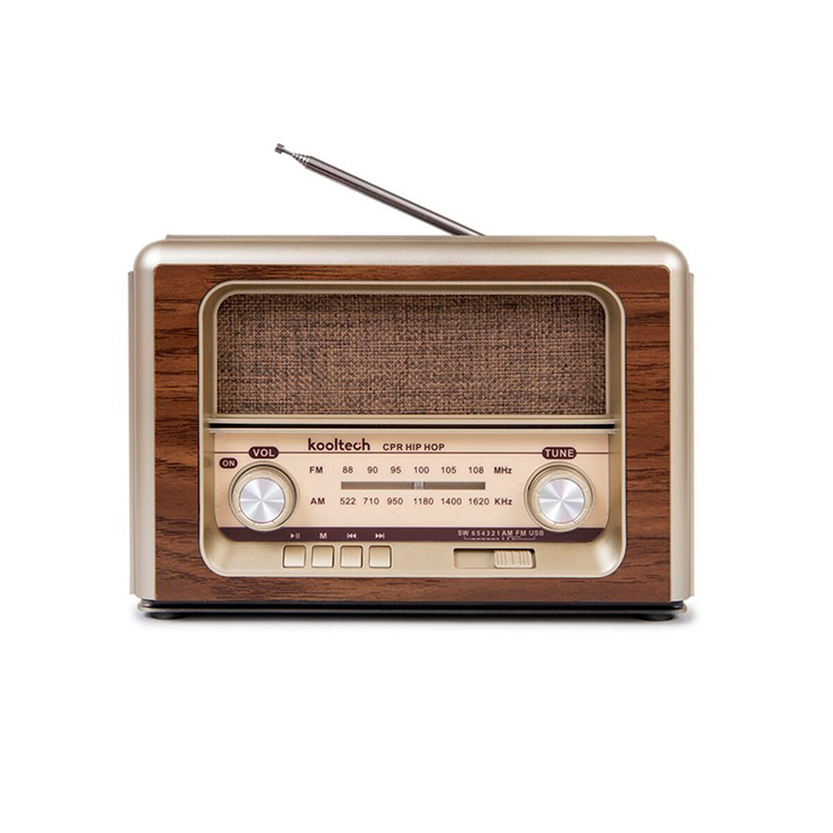 Portable Bluetooth Radio Kooltech Retro AM/FM